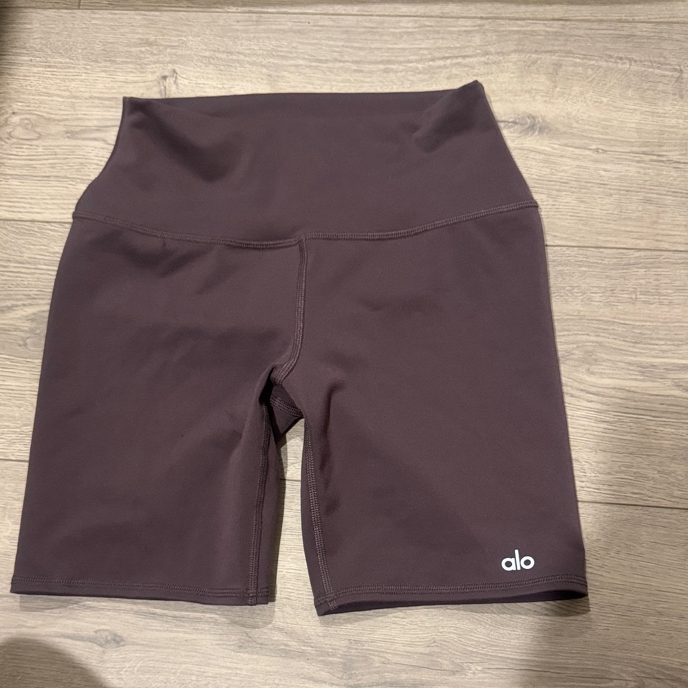 ALO Yoga Women's High-Waist Bike Shorts - Dark Brown